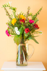 Spring flower bouquet in a vase