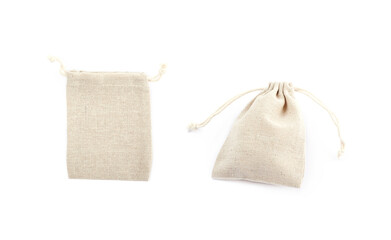 Cloth gift bag isolated