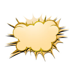 Clean empty frame from bubble pop-art