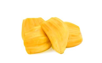 Jackfruit bulbs isolated on white background