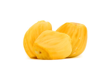 Jackfruit bulbs isolated on white background