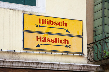 Obraz premium Schild 227 - Hübsch