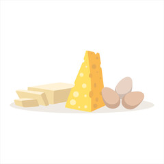 Cheese eggs and butter baking Ingredients