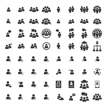 People Icon work group Team Vector Set