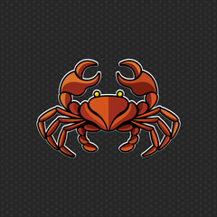 crab logo design template ,crab head icon Vector illustration