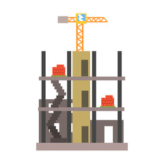 Building construction vector Illustration