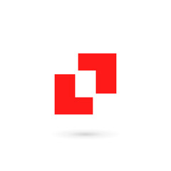 Obraz premium Abstract logo icon with letter L. Vector design template elements.