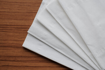 Tissue paper / View of tissue paper on wood background.