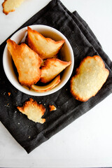 French cookies tuil. Biscuits with almond flakes.