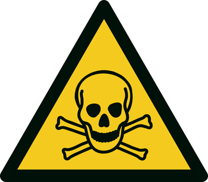 ISO 7010 W016 Warning; Toxic material