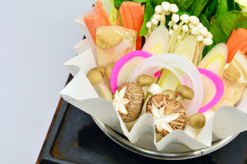 Shabu, Close up mixed vegetables, Healthy Food