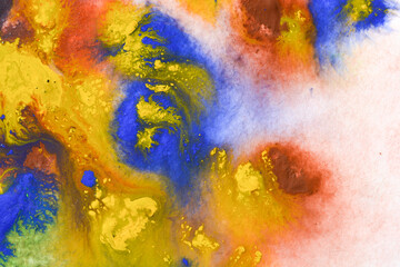 Watercolor gradient mixed colors background