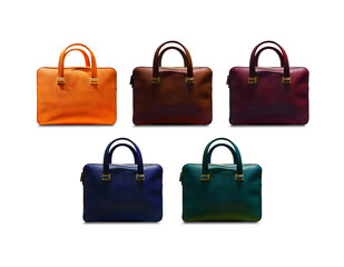 Men's accessories on white background