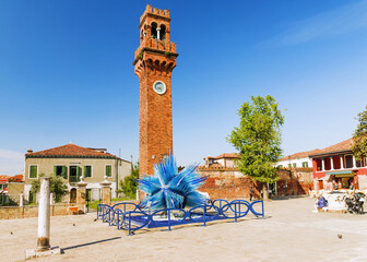 Bell tower on the island of Murano, Italy © dimbar76