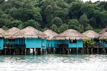 Life in the slums of Bangkok,Thailand, river