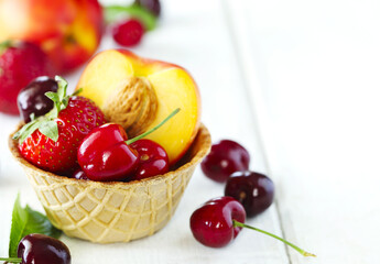 Summer berries and fruits