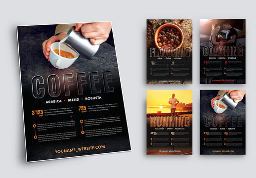 Fitness and Nutrition Flyer Layout Set 1