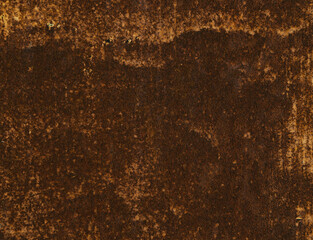 Abstract pattern formed by rust on a sheet of metal