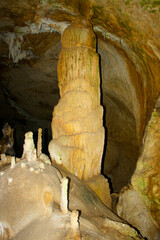 stalagmite in an underground cave