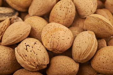 Surface coated with almond nuts