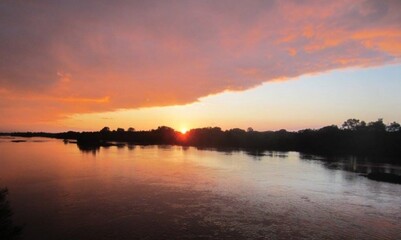 Fototapeta na wymiar Sunset Muides s/ Loire