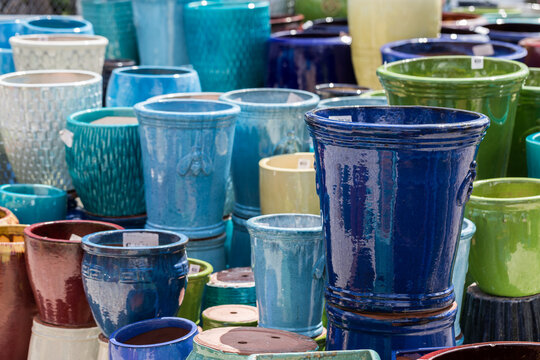 Colorful flowerpots