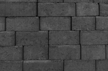 Gray paving slabs piled in piles
