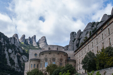 The impressive monastery of Montserrat in Catalonia, Spain 