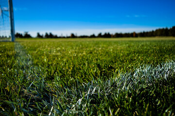 Obraz premium Painted Line On Soccer Field