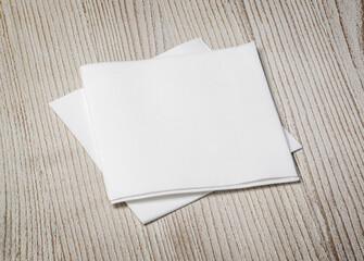 white paper napkin on  table