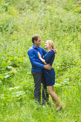 Young couple in love outdoor