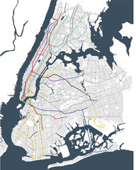 vector map metro of the New York City NY , USA - 157576820