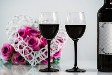 Wine and Roses Valentine Day theme