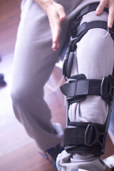 Injury leg brace support