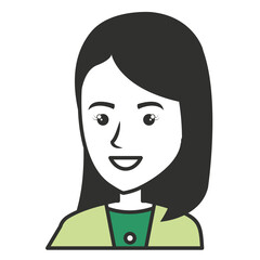 elegant businesswoman avatar character vector illustration design