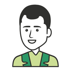 elegant businessman avatar character vector illustration design