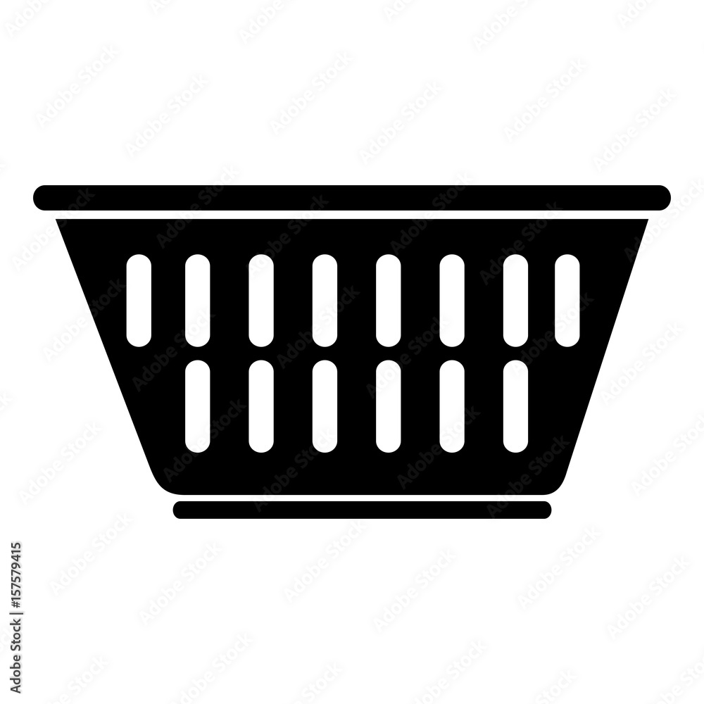 Canvas Prints plastic basket empty laundry icon vector illustration design