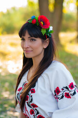 Portrait of beautiful ukrainian woman