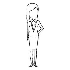 elegant businesswoman avatar character vector illustration design