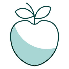 apple fresh fruit icon vector illustration design