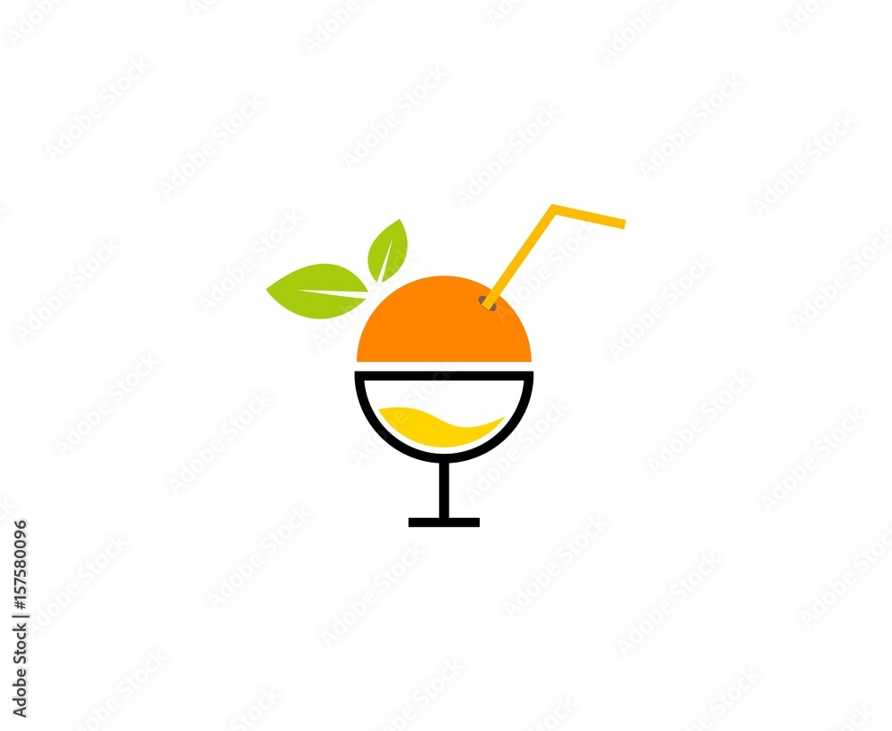 Sticker cocktail logo