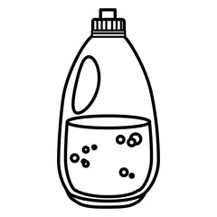 Laundry product in plastic bottle vector illustration design
