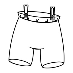 shorts hanging in the laundry vector illustration design