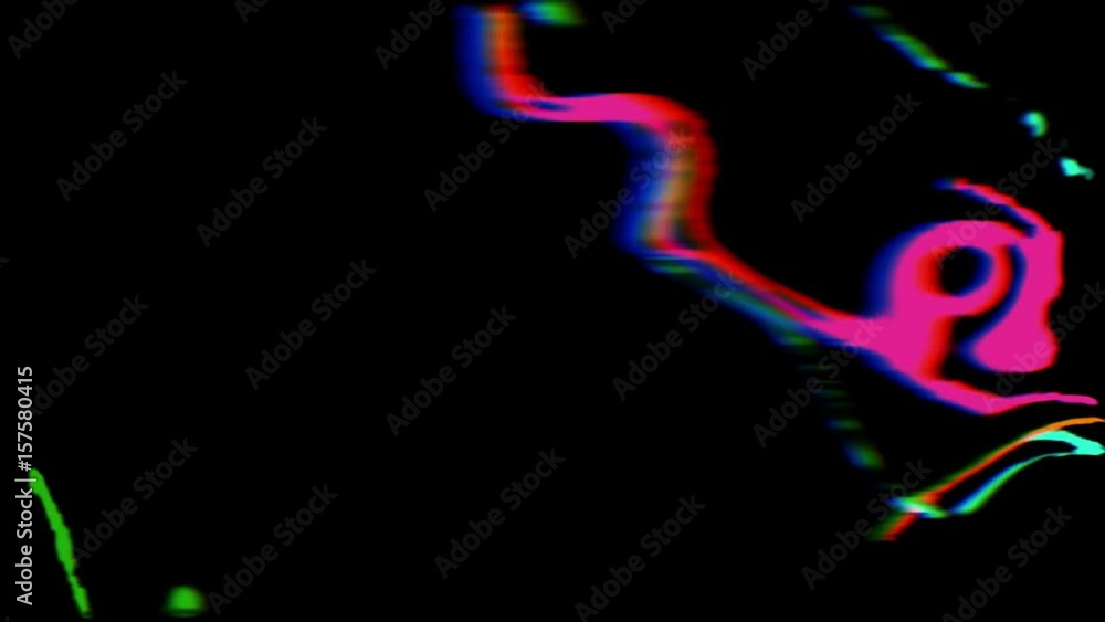 Poster psychedelic glitch colored splash moving lines abstract background