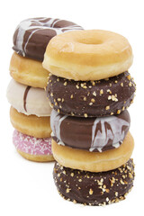 stacked isolated donuts