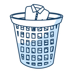 plastic basket laundry icon vector illustration design