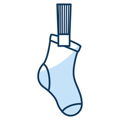 socks hanging in the laundry vector illustration design