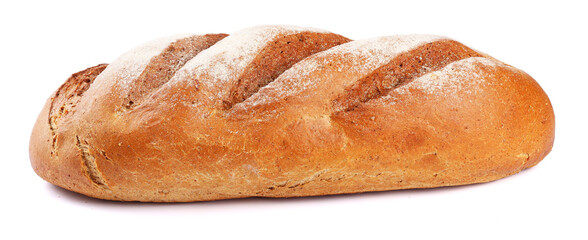 loaf of bread isolated on white background