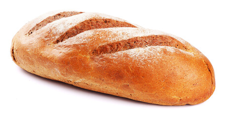 loaf of bread isolated on white background