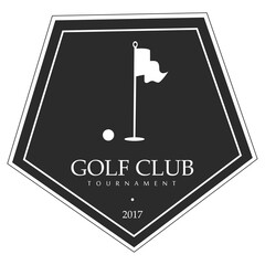 Isolated golf emblem